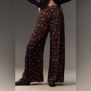 Farm Rio x Anthropologie | Star Print Pattern Wide-Leg Pants